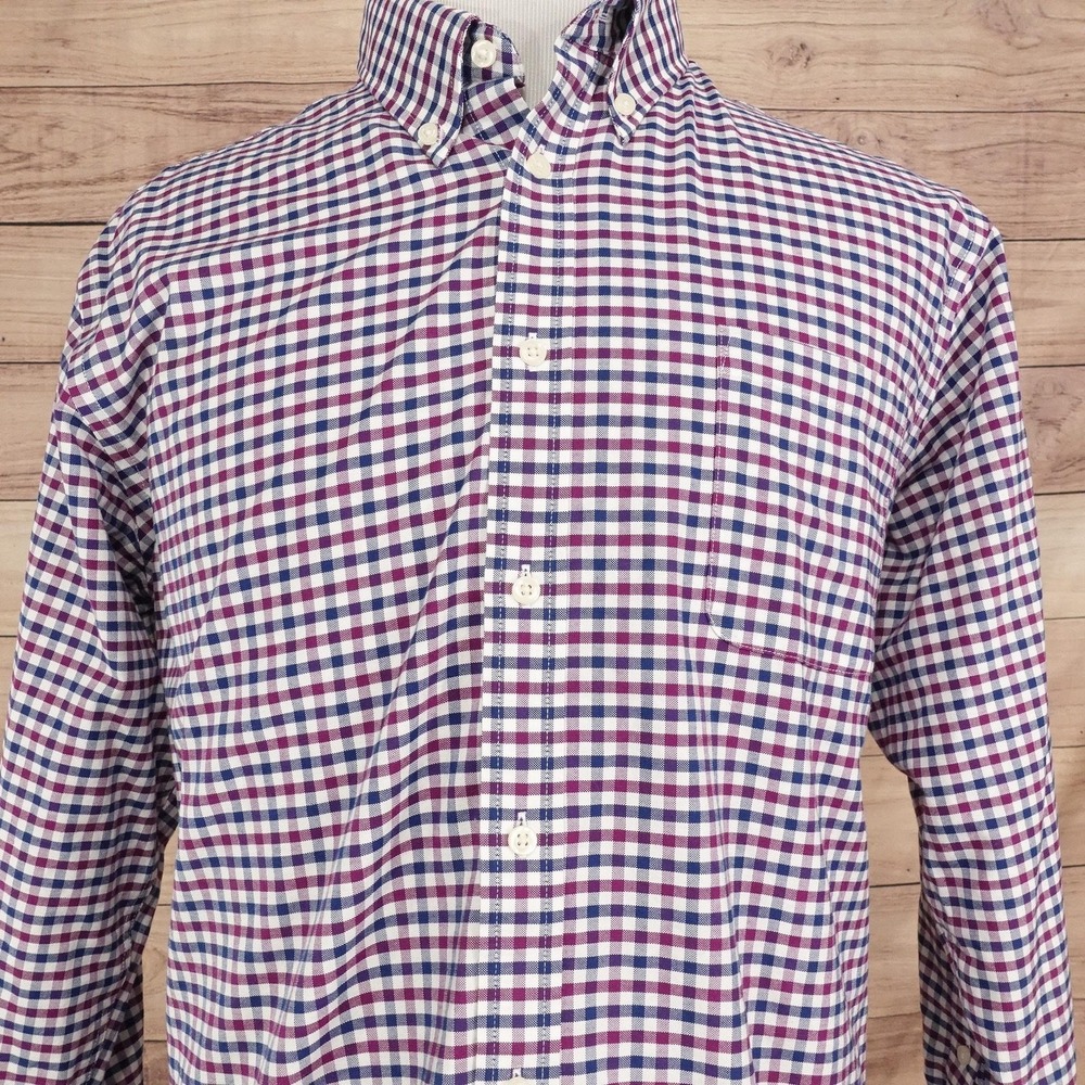 Dockers Shirt Mens XL Multicolor Check Long Sleeve Button-Up Stretch Classic Fit